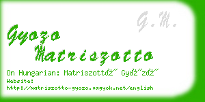 gyozo matriszotto business card